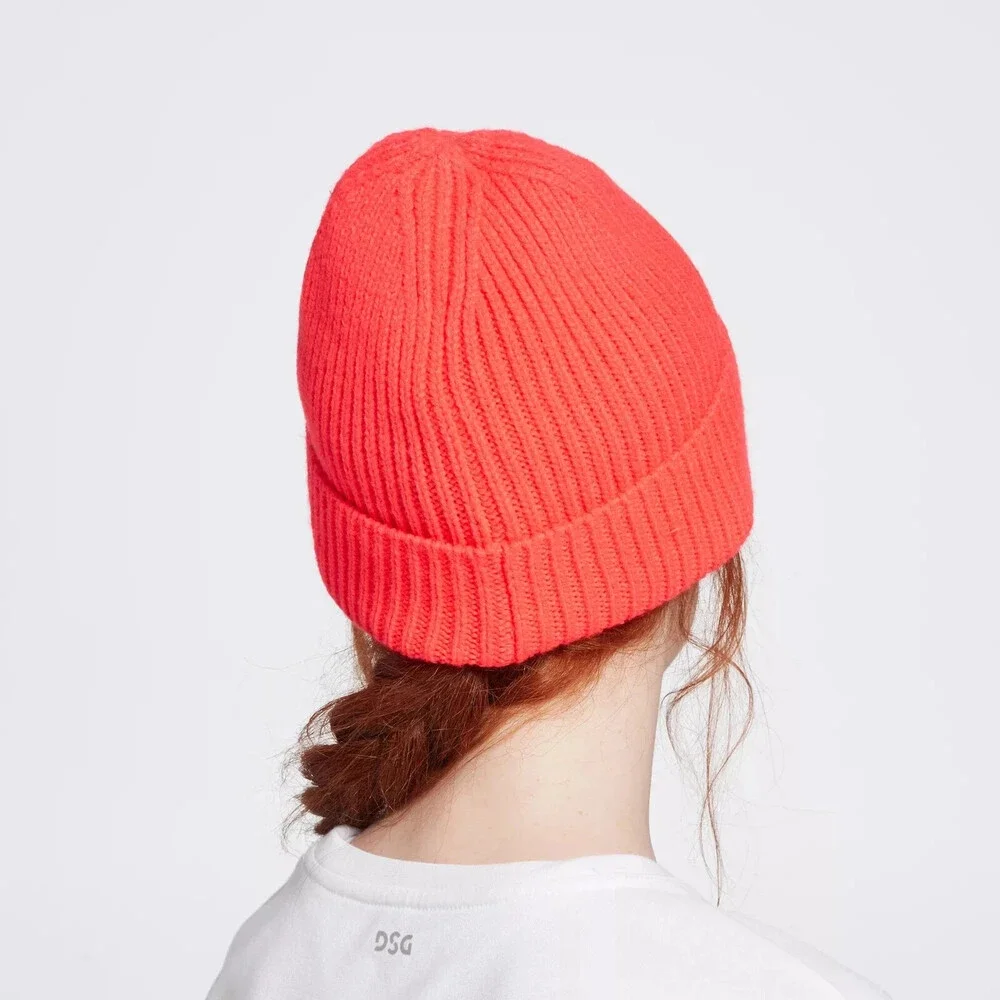 The North Face NF0A7WGC397 Beanie Kids Brilliant Coral Box Logo Cuffed UPS1150